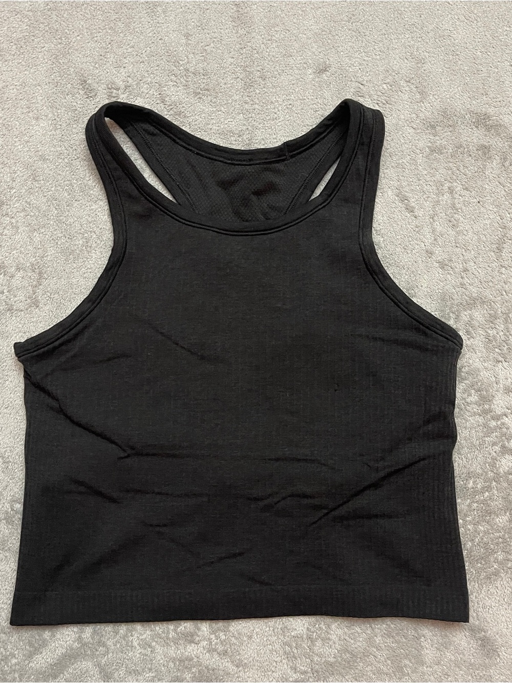 Lululemon Women's Ebb to Street Scoop-Neck Cropped Tank Top In Black Size US 6